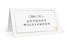 Foil Meal Silhouettes Foil-Pressed Place Cards