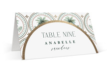 Vintage Palms Foil-Pressed Place Cards