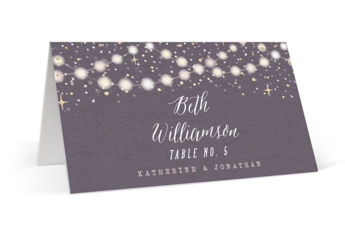 garden lights foil pressed place cards by hooray creative minted garden lights