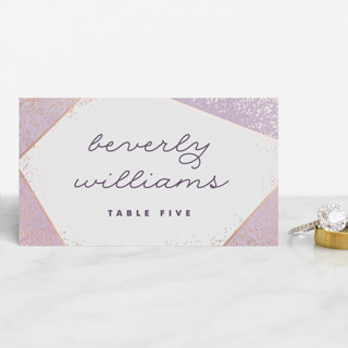 Amethyst Watercolor Foil-Pressed Place Cards