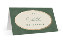 Vintage Oval Foil-Pressed Place Cards