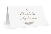 Boho flower crest Foil-Pressed Place Cards