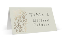 Foil Botanical Frame Foil-Pressed Place Cards