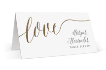 A Sparkly Love Foil-Pressed Place Cards