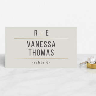 Classic Type Foil-Pressed Place Cards