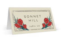 Deco Spring Florals Foil-Pressed Place Cards