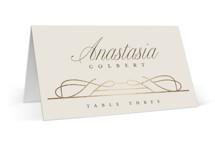 Simple Art Nouveau Foil-Pressed Place Cards
