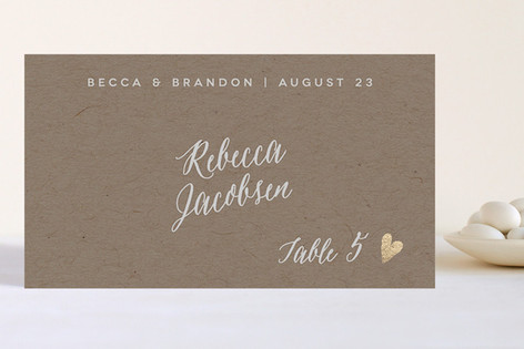 Charming Love Foil-Pressed Place Cards