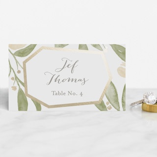 Lovely Beginning Foil-Pressed Place Cards