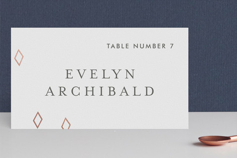 Scattered Diamonds Foil-Pressed Place Cards