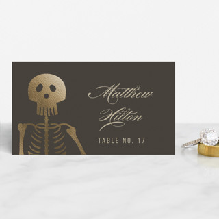 Until Death Foil-Pressed Place Cards