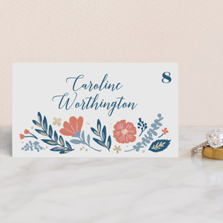 Folk Floral Foil-Pressed Place Cards