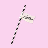 Birthday Sparkle Straw Tag, wave straw tag, set of 50 Party Drink Tags and Charms