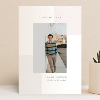 Minimalist Grid Graduation Announcements