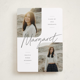 Rounded Double Graduation Announcements