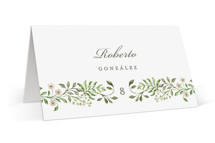 Greenery crest Place Cards
