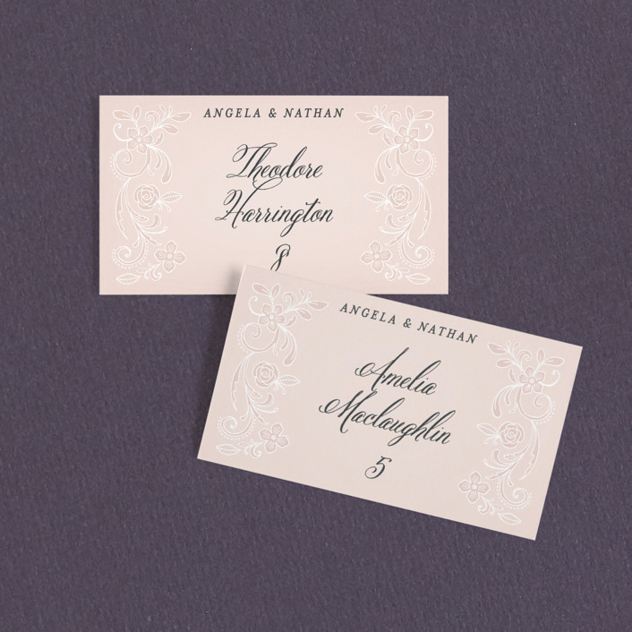 Elegant Lace Place Cards by Hooray Creative | Minted