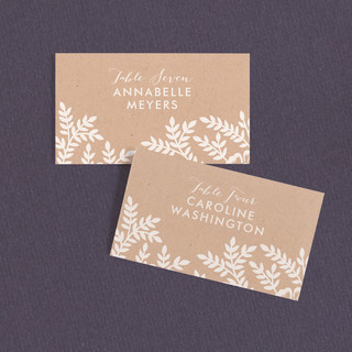Leaves and Kraft Place Cards