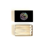 Disco Ball Matchbox, Holographic on Black Party Matches and Matchbooks