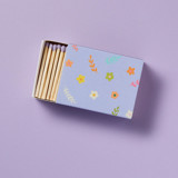 Lavender Blossom Matchbox with Colorful Matchsticks Party Matches and Matchbooks