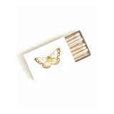Butterfly Matchbox, Gold on White Party Matches and Matchbooks