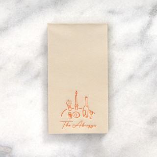 Food, Family, Friends Napkin, guest towel, set of 50 Party Napkins