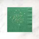 Custom Merry Christmas Confetti Napkin, cocktail size, set of 100 Party Napkins