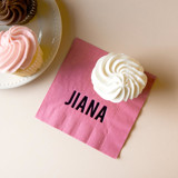 Bold Block Name Napkin, cocktail size, set of 50 Party Napkins