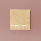 Simple Block Names Statement Napkin, cocktail size, set of 50 Party Napkins