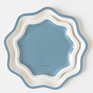 Signature Dinner Plates, Blue (8) Party Plates and Bowls