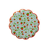 Strawberry Picnic Scalloped Small Plates - Set of 8 Party Plates and Bowls
