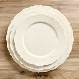Modern Vintage Dinnerware Set | Linen Party Plates and Bowls
