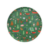 Camp Explorer Camp Pattern Large Plates - Set of 8 Party Plates and Bowls