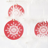 Holly Red Nordic Noel Paper Ornaments