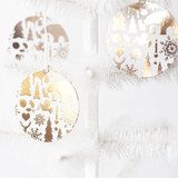 Wintry Mix Gold Foil-Pressed Paper Ornaments