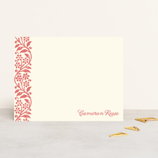 Flower Stamp Personalized Stationery