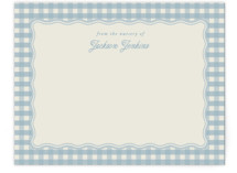 Scalloped Gingham Personalized Stationery