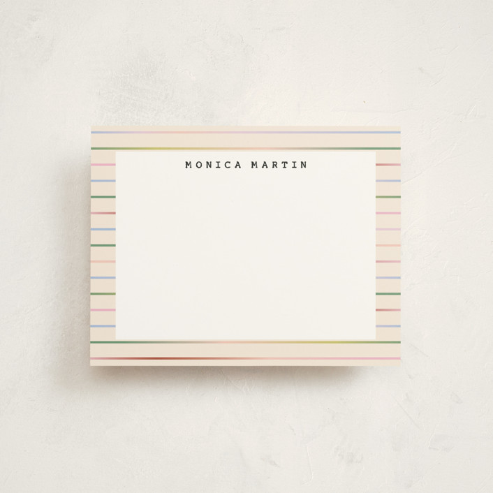 gradient stripes Personalized Stationery by Ellen Schlegelmilch Minted