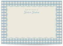 Scalloped Gingham 5x7 Personalized Stationery