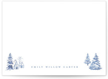 Winter Cabin 5x7 Personalized Stationery