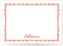 Inked Scallops 5x7 Personalized Stationery