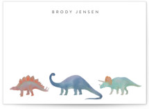 Dinosaur Parade 5x7 Personalized Stationery