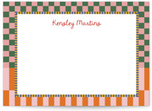 Checked 5x7 Personalized Stationery