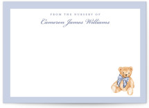 Plaid bear 5x7 Personalized Stationery