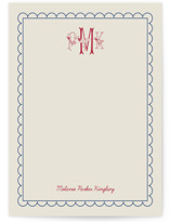 Embroidery 5x7 Personalized Stationery