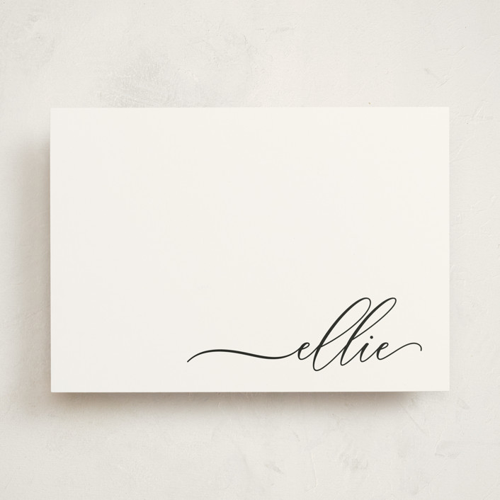 Pretty Script 5x7 Personalized Stationery by Lori Wemple | Minted