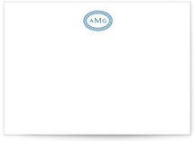 Ellipse Monogram 5x7 Personalized Stationery