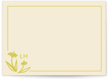 Hand-painted Floral Initials 5x7 Personalized Stationery