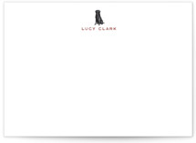 Black Labrador 5x7 Personalized Stationery
