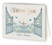 Garden Gate Foil-Pressed Bridal Shower Thank You Cards 